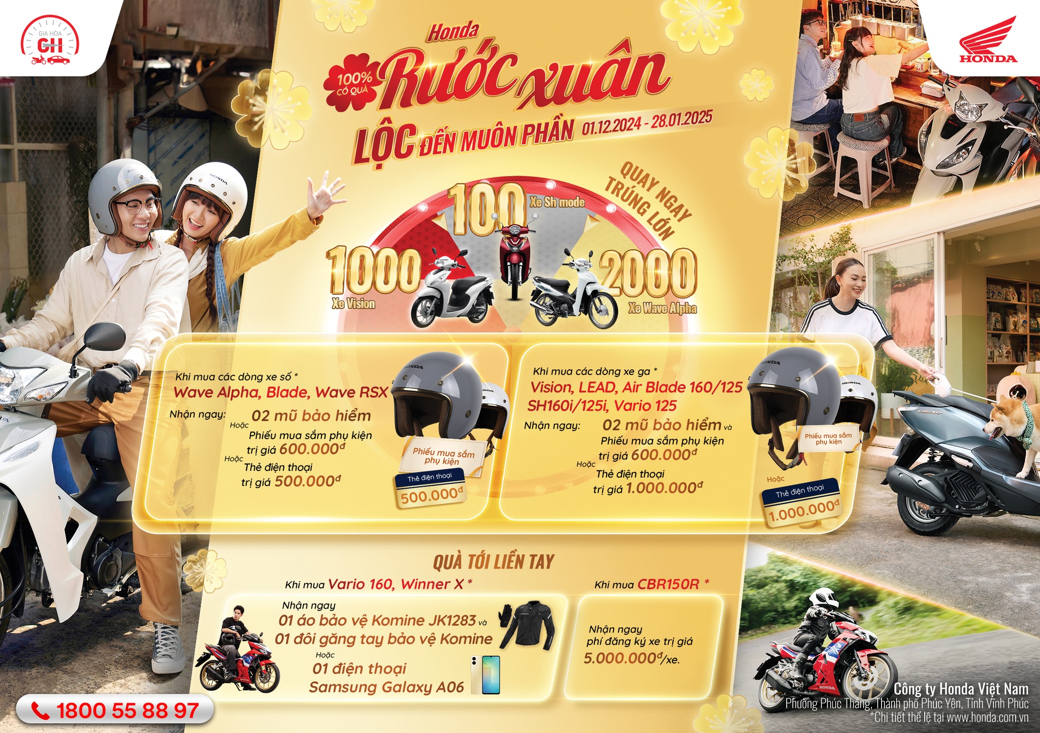 Honda rước xuân – Lộc đến muôn phần