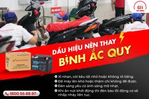 DẤU HIỆU ĐÃ ĐẾN LÚC THAY BÌNH ẮC QUY CHO XE MÁY