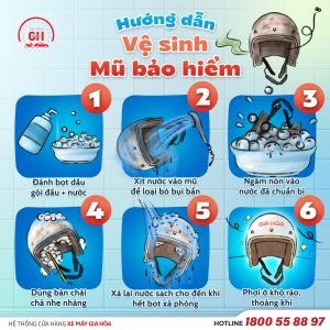 HƯỚNG DẪN VỆ SINH MŨ BẢO HIỂM
