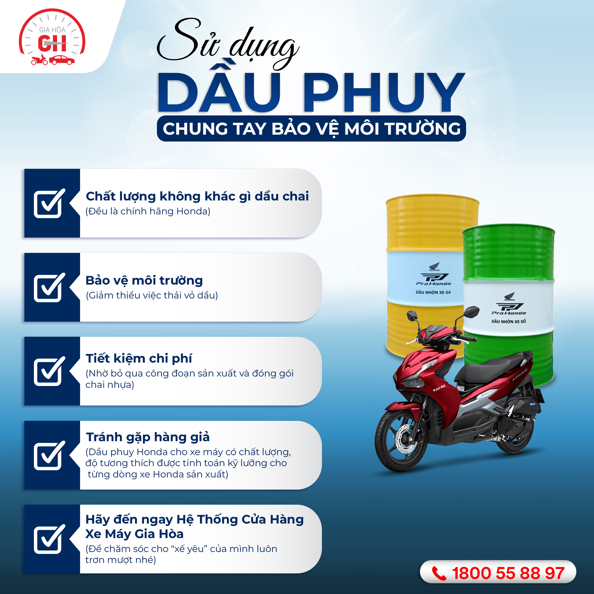 SỬ DỤNG DẦU PHUY – CHUNG TAY BẢO VỆ MÔI TRƯỜNG