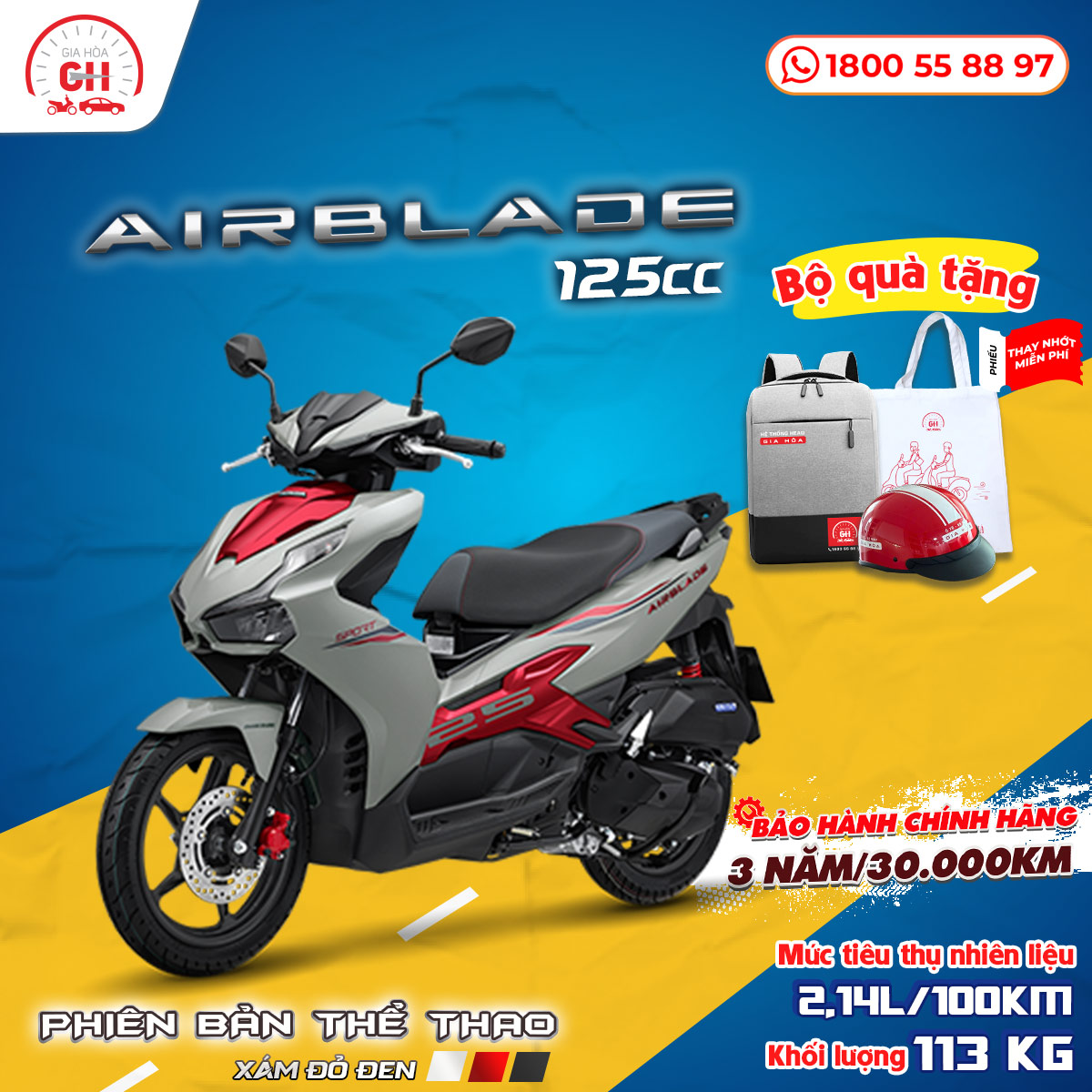 KHÍ CHẤT THỂ THAO – BỨT TỐC VƯỢT ĐỈNH cùng Honda Air Blade 125cc – chiếc xe dành cho những bước ngoặt đầu đời!