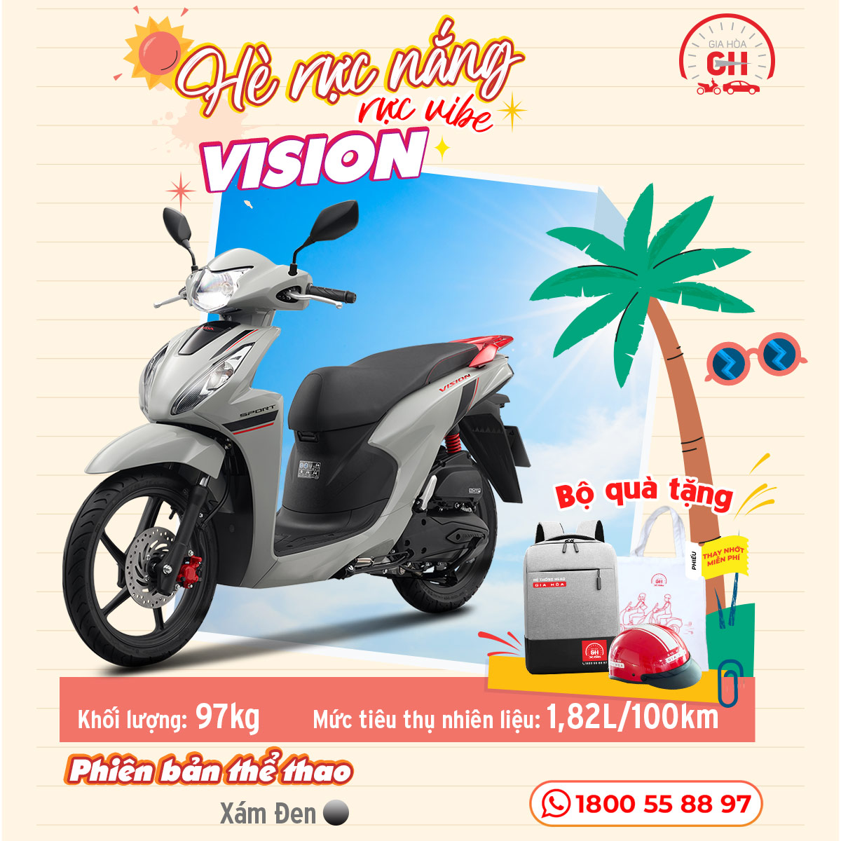 Hè rực nắng, Vision rực vibe – Cùng bạn lướt mọi hành trình!