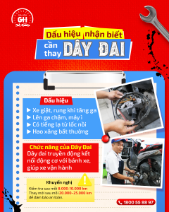 DẤU HIỆU CẦN THAY DÂY CUROA (DÂY ĐAI TRUYỀN ĐỘNG) TRÊN XE TAY GA